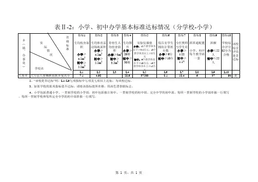复兴小学义务教育基本均衡发展申报表