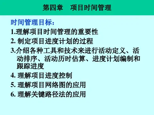 第四章项目的时间管理