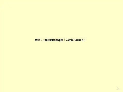 数学：三角形的全等课件(人教版八年级上)