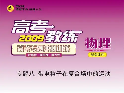 2010年高考物理专题冲刺训练课件专题八 带电粒子在复合场中的运动高考教练配套