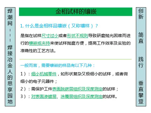 金相试样的镶嵌.2..