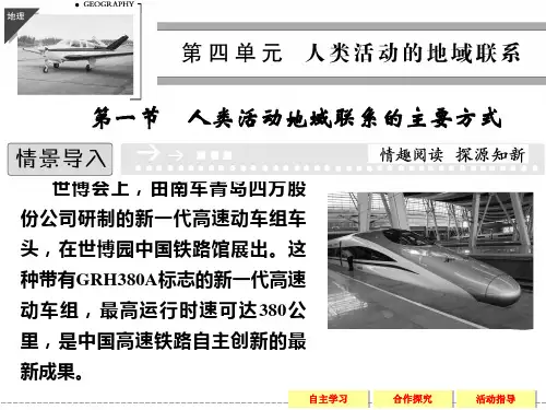 人类活动地域联系的主要方式
