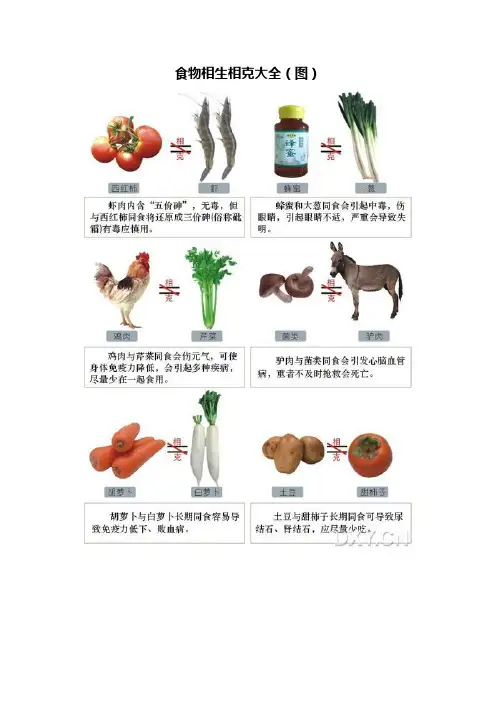 【生活】食物相生相克大全(图)