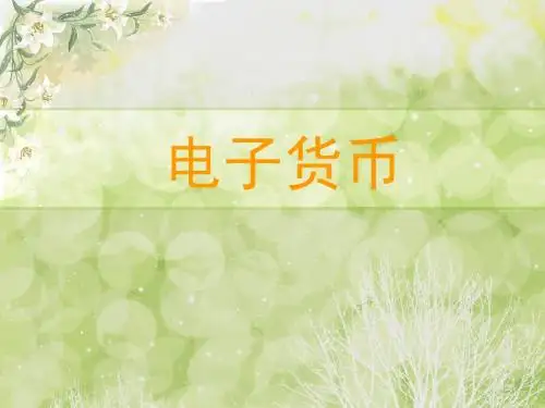 电子货币的详细介绍