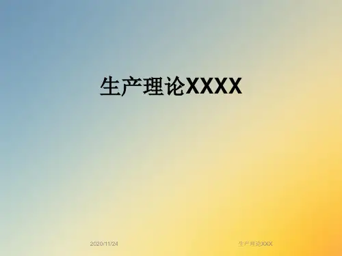 生产理论XXX