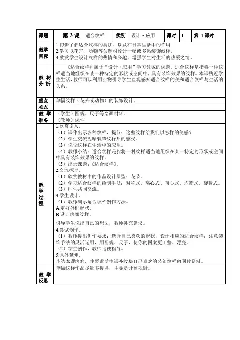 第3课  适合纹样