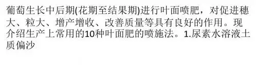 红地球高产叶面喷肥6法