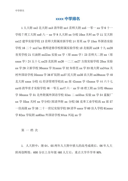 中学排名