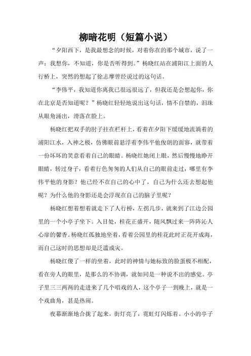 柳暗花明