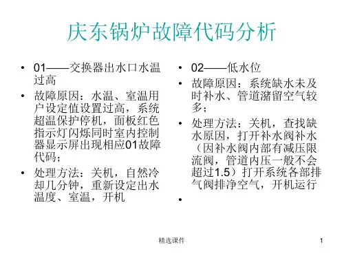 庆东锅炉故障代码