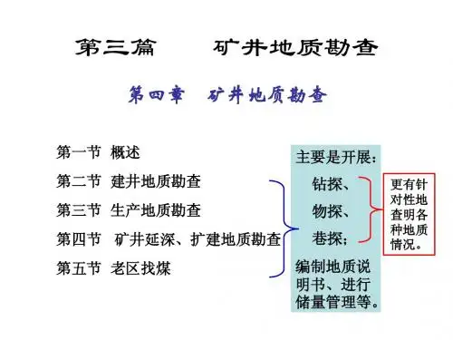 第四章 矿井地质勘查