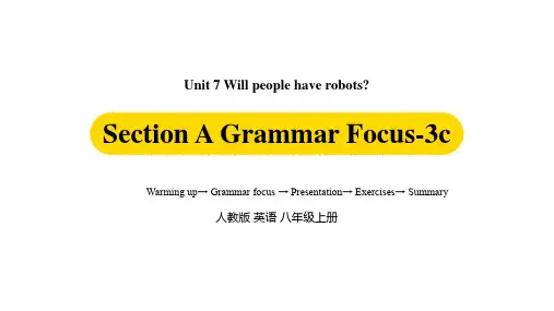 人教版八年级上册Unit7第二课时(SectionAGrammar Focus-3c )优秀课件