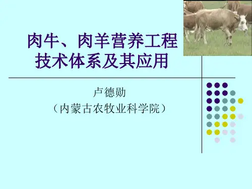 最新肉牛、肉羊营养工程技术体系及其应用