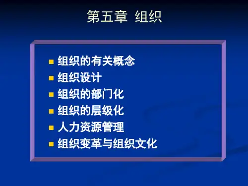 管理学概论 第五章组织
