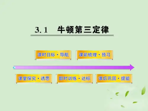 1112高中物理课时讲练通配套课件 3.1牛顿第三定律 沪科版必修1