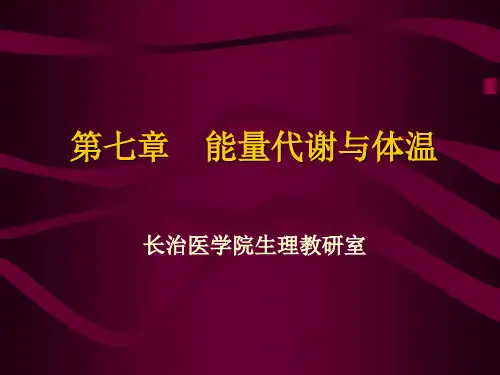 第七章  能量代谢与体温