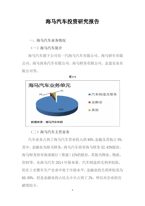 海马汽车投资研究报告