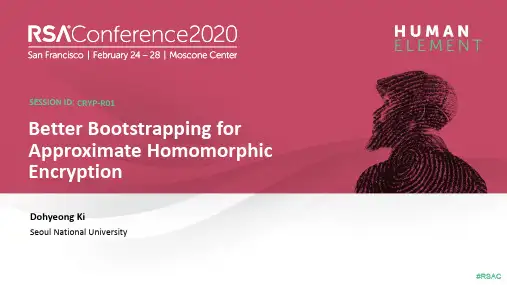 R01_01_Better-Bootstrapping-for-Approximate-Homomorphic-Encryption【密码学2020】