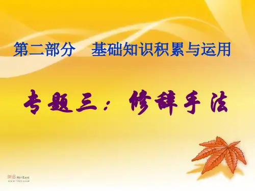 2012年中考语文复习课件 修辞手法(1)