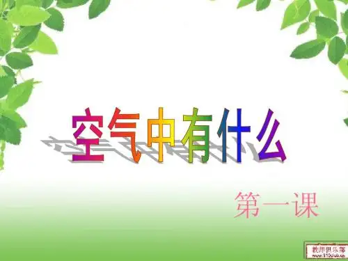 1.3空气中有什么
