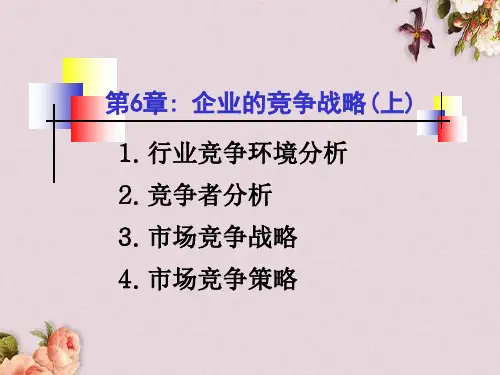 企业的竞争战略课件(PPT 43页)