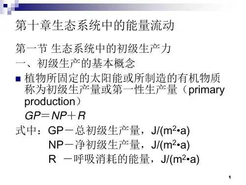 营养物质与净初级生产量的关系