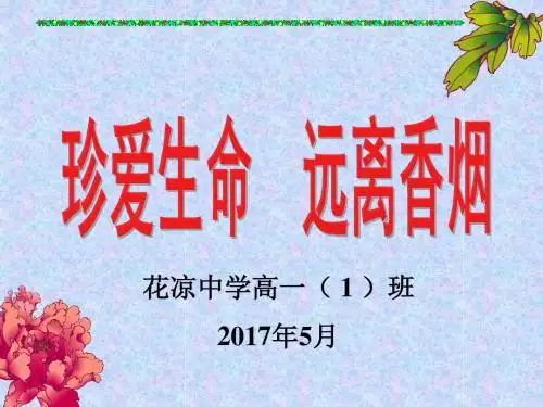 2017年主题教育活动--吸烟危害健康