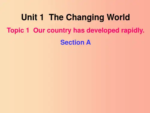九年级英语上册 Unit 1 The Changing World Topic 1 Our coun