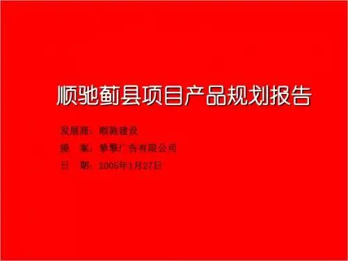 顺驰蓟县产品规划建议书