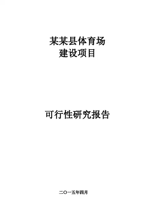 某某县体育场建设项目可行性研究报告(