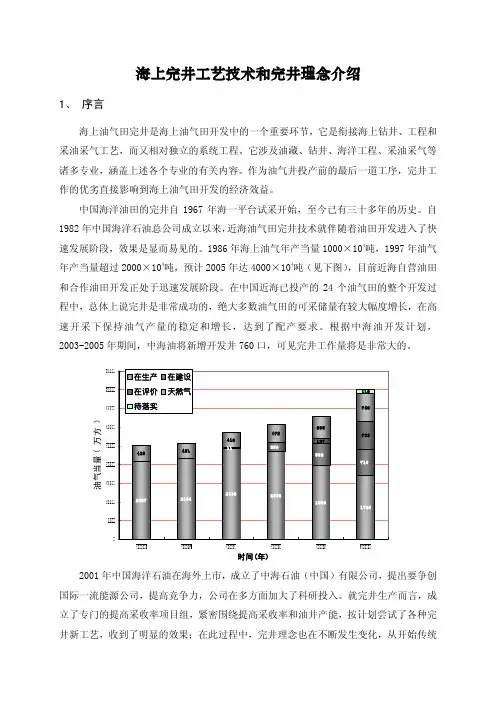海上完井工艺技术和完井理念介绍