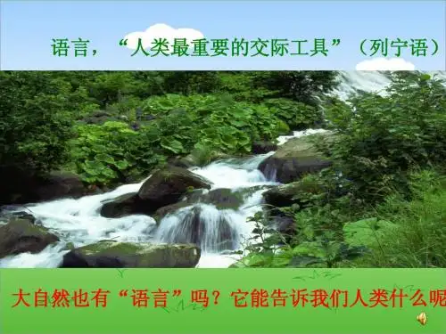 人教版八年级上册语文课件_大自然的语言PPT