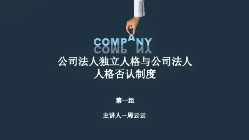 公司法人独立人格与公司法人人格否认制度(第一组)