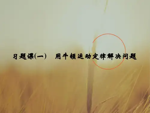 2018版高中物理必修1课件：第六章 力与运动 习题课一 用牛顿运动定律解决问题 精品