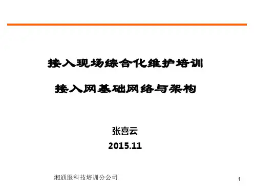 接入网基础网络及架构精品PPT课件