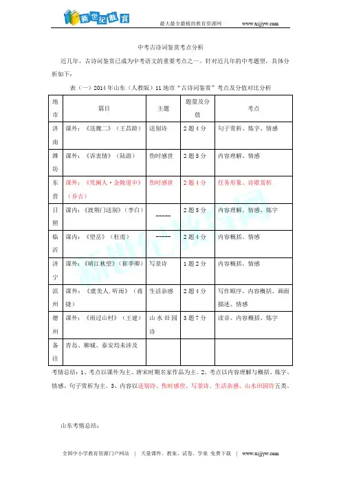 九年级语文课外古诗词诵读 第五讲 山坡羊骊山怀古