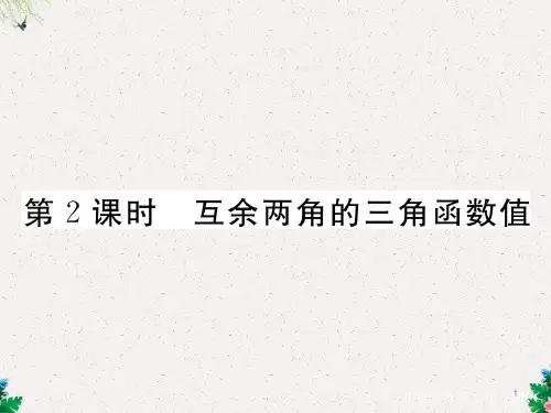 第2课时 互余两角的三角函数值