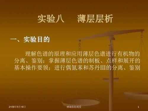 实验八 薄层层析