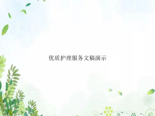 优质护理服务文稿演示