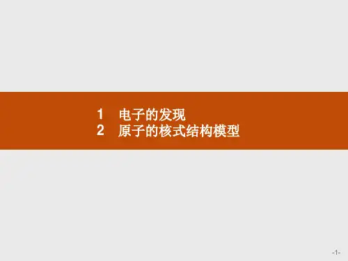 2018高中物理人教选修3-5课件：18-1-18-2电子的发现 原子的核式结构模型