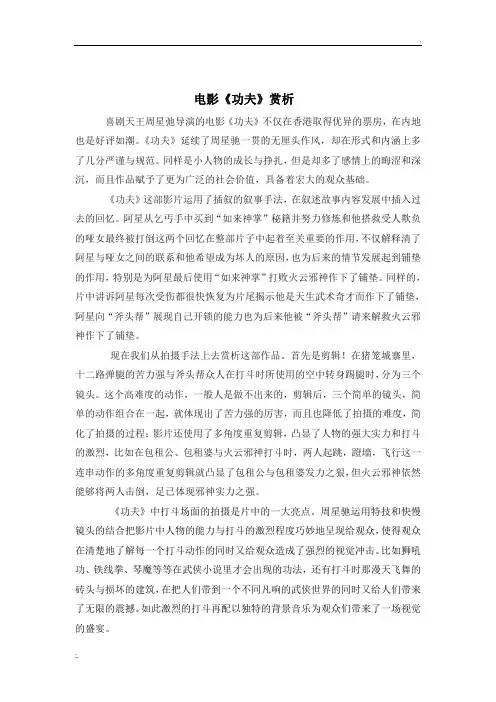 《功夫》赏析