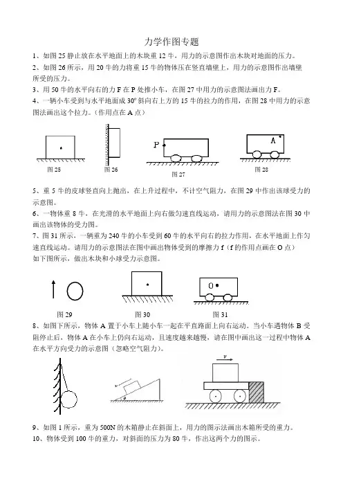 (完整)初中物理力学作图题
