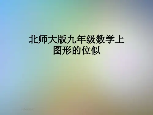 北师大版九年级数学上图形的位似