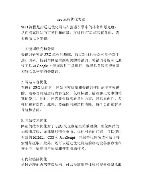 seo流程优化方法
