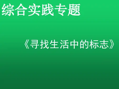 二年级综合实践活动课件-寻找生活中的标志  全国通用(共23张PPT)