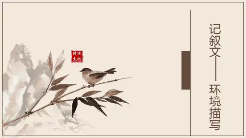 初中语文微点教学课件：记叙文——环境描写(共14张PPT)