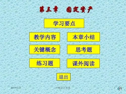南京财大 2015年【中级会计实务】课件 第3章77p