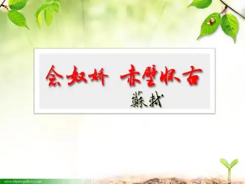 念奴娇 赤壁怀古