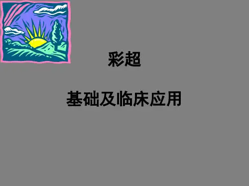 彩色多普勒超声临床培训课件