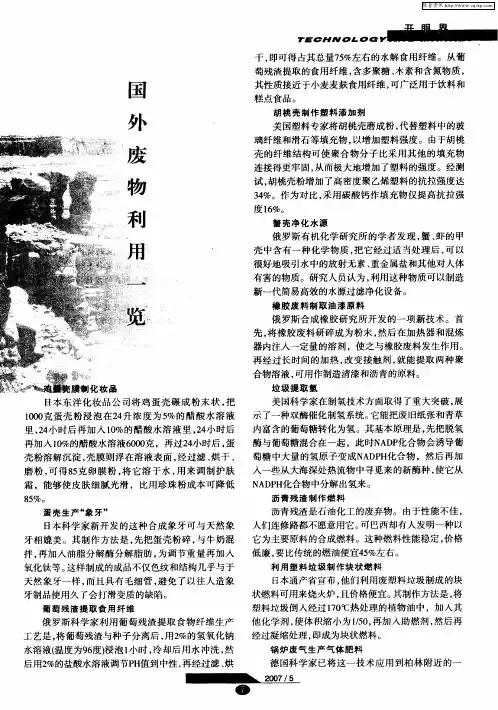 国外废物利用一览